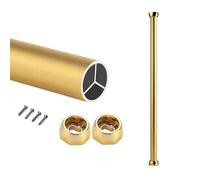 YCVAWEOD Gold Aluminum Clothes Rack with Wall Mount Round Garment Rod Removable 105cm (41 3/8") Hanger Bar Includes Socket Wrench Set Ideal for Men‘s Wardrobe nization LWX