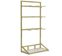 YCVAWEOD Gold Style 3 Clothes Retail Garment Racks Adjustable Hanging Rod Underwear Display Shelf for Boutique Clothing Store Modern Metal Hanger Organizer with Creative Closet Storage Shelves LWX