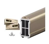 YCVAWEOD Heavy Duty Closet Bar Rod 2470 Inch Long Wall Mounted Metal Garment Pole Removeable & Durable Thick Closet System for Hanging Clothes with End Supports LWX