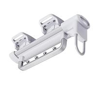 YCVAWEOD Heavy Duty Extendable Pull Out Closet Rod Sliding Wardrobe Hanging Rail for Closet Storage Clothes Hanger Towel Rack Ideal for Closet Organization White (35.6cm/14in) LWX