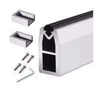 YCVAWEOD Heavy Duty Metal Closet Rod with Support Brackets Durable Closet Pole for Hanging Clothes Wall Closet System with Nonslip Silence Strip Detachable Wardrobe Bar LWX