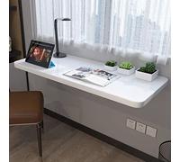 YCVAWEOD Heavy Duty Wall Mounted Drop Leaf Table for Kitchen & Dining Laundry Room Desk 70kg Load Capacity Floating Wall Desk for Small Space White 100x50cm LWX