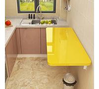 YCVAWEOD Heavy Duty Wall Mounted Folding Table Floating Wall Desk for Small Spaces Yellow 80x30cm Load Capacity 70kg LWX