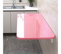 YCVAWEOD Heavy Duty Wall Mounted Folding Table for Kitchen & Dining Laundry Room Desk Pink 70x30cm 70kg Load Capacity LWX