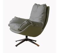 YCVAWEOD High-back Home Office Chair No Wheels, Pu Leather Office Desk Chair Swivel Rocking Task Chairs With Arms Gray-B LWX