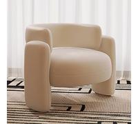 YCVAWEOD Home Barrel Chair, Comfy Couch Home Small Sofa Living Room Mid Century Modern Accent Barrel Chair With Velvet Fabric for Living Room Bedroom Apartment A LWX