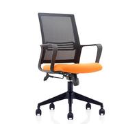 YCVAWEOD Home Office Chair, mesh Computer Chair with Lumbar Support armrests, 360° Swivel Adjustable mid-Back Work Chair Orange 24.0in*24.0in*41.3in LWX