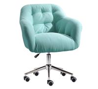 YCVAWEOD Home Office Chair Modern Home Office Chair, Swivel Armchair with Mute Casters, Mid-Back Computer Desk Chair with Upholstered Seat, Adjustable Task Chair(Mint Green) LWX