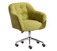 YCVAWEOD Home Office Chair Modern Home Office Chair, Swivel Armchair with Mute Casters, Mid-Back Computer Desk Chair with Upholstered Seat, Adjustable Task Chair(Green) LWX