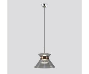 YCVAWEOD Hourglass Shaped Pendant Light, Acrylic Hanging Lamp with Smoke Grey Finish, Bedside Lighting Suspension Lamps, Modern LED - 8W - 3000K, Minimalist Design Ceiling Lights LWX