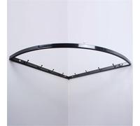 YCVAWEOD Industrial Corner Hanging Bar, Heavy-Duty Wall-Mounted Pipe Garment Rack, Space-Saving Black Clothing Hanger, 60x60cm Corner Clothes Storage Solution LWX