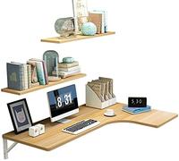 YCVAWEOD Industrial Folding Wall Mounted Workbench Drop Leaf Table, Dining Table Desk, Wood Wall Mounted Bar Tables,Workbench,Study Table,Collapsible Block Solid Wood Table,A,100 * 60 * 40cm LWX