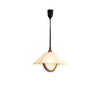 YCVAWEOD Japanese Fabric Retractable LED Pendant Light, Retro Style Restaurant, Homestay, Solid Wood Bar, Desk Lamp LWX