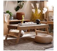 YCVAWEOD Japanese Floor Table Wooden Cocktail Table Folding Coffee Center Table Tatami Table Zen Tea Table Small Tea Table For Floor Sitting Living Room Office LWX