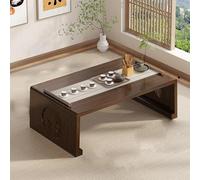 YCVAWEOD Japanese Folding Coffee Table Retro Low Leg Tea Table Rectangular Design Space Saving for Living Room & Dining Room Elegant Minimalist Furniture LWX