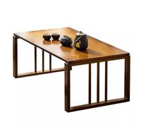 YCVAWEOD Japanese-Style Portable Bamboo Folding Coffee Table - Low Profile, 27.5in, Ideal for Living Room & Office - Durable, Space-Saving Design for Easy Storage LWX