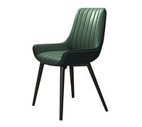 YCVAWEOD Kitchen Dining Room Furniture Chairs Kitchen Dining Chairs Modern Metal Legs Upholstered Accent Chairs Artificial Leather Soft Seat and Backrest for Office Dining,Green-Black leg LWX