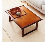 YCVAWEOD Large Portable Bamboo Coffee Table with Folding Legs Retro Japanese Design Ideal for Breakfast Serving Gaming and Writing - Versatile Floor Table Tray LWX