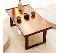 YCVAWEOD Large Portable Bamboo Coffee Table with Folding Legs Retro Japanese Design Ideal for Serving Breakfast Gaming and Writing - Versatile Floor Tray Table LWX