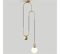 YCVAWEOD LED Chandeliers, Modern Led Indoor Pendant Light Pulley Glass Ball Bedside Hanging Lamp Fixture Luminaire Living Room Lighting LWX
