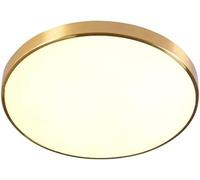 YCVAWEOD LED Dimming Ceiling Lamps, Post-Modern Round Acrylic Antique Copper Metal Lighting Decorative Chandeliers Ceiling Lamp, Pendant Light LWX