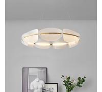 YCVAWEOD LED Full Spectrum Dining Table Pendant Lamp Dimmer 3000K-6500K Office Chandelier Modern Minimal Design Living Room Pendant Lamp with Remote Control Restaurant Flower Leaves Ceiling Light LWX
