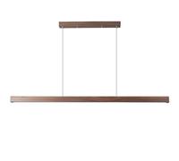 YCVAWEOD LED Linear Chandelier Ceiling Lighting Wood Pendant Lamp Dining Table Lighting Fixture Long Strip Hanging Chandeliers for Kitchen Island Restaurant Office 3 Color Mode LWX