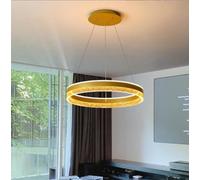 YCVAWEOD LED Nordic Dimmable Bedroom Pendant Lights Dining Table lamp Modern Minimalism Living Room Hanging Lamp Three-Colour Light Pendant lamp Kitchen Ø50cm LWX