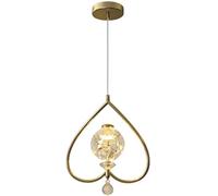 YCVAWEOD LED Pendant Light Chinese V-intage Lights Crystal Height Adjustable Hanging Lamps Gold Base Outdoor Simple Suitable for Sitting Room Loft Bar Suspension Lamp LWX