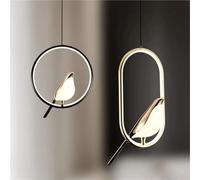 YCVAWEOD LED Pendant Light Nordic Creative Magpie Lights Luxury Postmodern Personality Hanging Lamp Study Bedroom Bedside Chandelie,Modern LWX