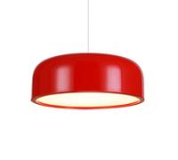 YCVAWEOD LED Pendant Light Red Ceiling Fixture Round Drum Cove Semi Flush Mount Lights V-intage Metal Shade Hanging Lamp for Farmhouse Restaurant Loft Kitchen(Color :,Size 3 LWX