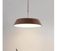 YCVAWEOD LED Wood Grain Pendant Lights Vintage Dining Room lamp Minimalism -Pendant Light Modern Nordic Hanging lamp Neutral Light 4500K for Bedroom Living Room Ø50cm LWX