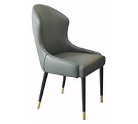 YCVAWEOD Light Grey & Brown Artificial Leather Dining Chair - Versatile Kitchen, Living Room, Bedroom, Balcony & Makeup Chair - Stylish Comfort for Home & Marriage Room, One Size LWX