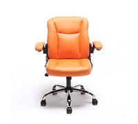 YCVAWEOD Light Grey Swivel Office Chair with Leather Upholstery and Wheels, LWX