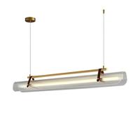 YCVAWEOD Linear Chandelier Dining Table Pendant Light LED Hanging Ceiling Lamp, Postmodern Pendant Lights Kitchen Island Lighting Fixture 4000K Suspension Lamps for Bedroom LWX