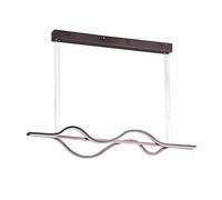 YCVAWEOD Linear Geometric Pendant Light, Ultra-Thin Metal Strip Hanging Lamp with Black Finish, Dining Room Long, Modern LED Suspension Lamps, Nordic Minimalist Island Lights LWX