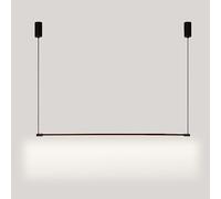 YCVAWEOD Linear Long Tube Pendant Light, Aluminum Flute Hanging Lamp With Silicone Lampshade, Modern Led, 23.6" Strip Restaurant, Minimalist Ultra-Thin Suspension Lights-Dark-threecolor light LWX