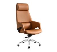 YCVAWEOD Luxury Modern Office Chair with Wheels Comfortable Swivel Design for Home & Studio Executive Chair in Brown - Perfect for Work and Relaxation LWX