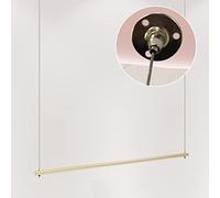 YCVAWEOD Metal Chain Hanging Ceiling Clothing Rack for Boutique Store Display Creative Commercial Garment Storage Rod and Wedding Dress Shelf Bathroom Towel Rack Organizer (Gold 60CM) LWX