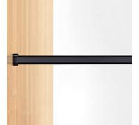 YCVAWEOD Metal Clothes Hanger Bar for Closet Wardrobe Organizer with Flange End Caps Stylish Oval Hanging Rod in Gold/Black/White/Grey 76.8in/195cm Length LWX