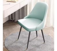 YCVAWEOD Mid Century Leather Dining Chair with Metal Legs Light Green LWX