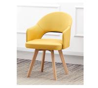 YCVAWEOD Mid Century Modern Swivel Office Desk Chair - No Wheels, Comfy Upholstered Accent Chair for Living Room & Dining Room, Cushioned Seat with Solid Beech Wood Legs LWX