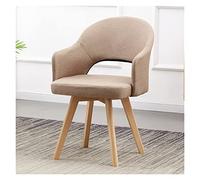 YCVAWEOD Mid-Century Modern Upholstered Dining Chair Swivel Seat with Solid Beech Wood Legs Ideal for Office and Living Room Stylish & Comfortable Design LWX