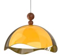 YCVAWEOD Mid-century Style Dining Pendant Lamp Full-spectrum LED Light Source Hanging Light Fixture Retro Home Iron Acrylic Pendant Light For Bedroom, Reading Room,Kids Room, Living Room LWX