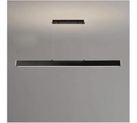 YCVAWEOD Minimalist Drop Lights Linear Dining Room Pendant Light Metal Long Strip Hanging Lamp with Acrylic Shade Modern LED Chandelier,Contemporary Dining Room LWX