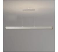 YCVAWEOD Minimalist Drop Lights Linear Dining Room Pendant Light Metal Long Strip Hanging Lamp with Acrylic Shade Modern LED Chandelier,Contemporary Dining Room LWX
