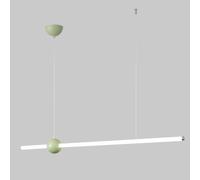 YCVAWEOD Minimalist LED Chandelier Linear Pendant Light Bar White Tube Hanging Ceiling Lamp Nordic Long Strip Chandelier Kitchen Island Lighting Fixture Dining Table Lamps Office Lights LWX