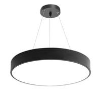 YCVAWEOD Minimalist Led Chandeliers Black Contemporary Pendant Light 1 Round Hanging Lamp Modern Iron Acrylic Fixture For Living Room Kitchen Lsland Dining Room Foyer Office Entryway LWX
