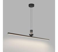 YCVAWEOD Minimalist Linear Pendant Light LED Chaner Ceiling Fixture Long Strip Hanging Lamp Geometric Lighting for Dining Room Kitchen Island Lights 3 Color Mode LWX