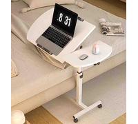 YCVAWEOD Mobile Over Bed Desk with Wheels - Foldable Bedside Table for Home Office, Bedroom & Hospital Use - Convenient Laptop & Workspace Solution LWX